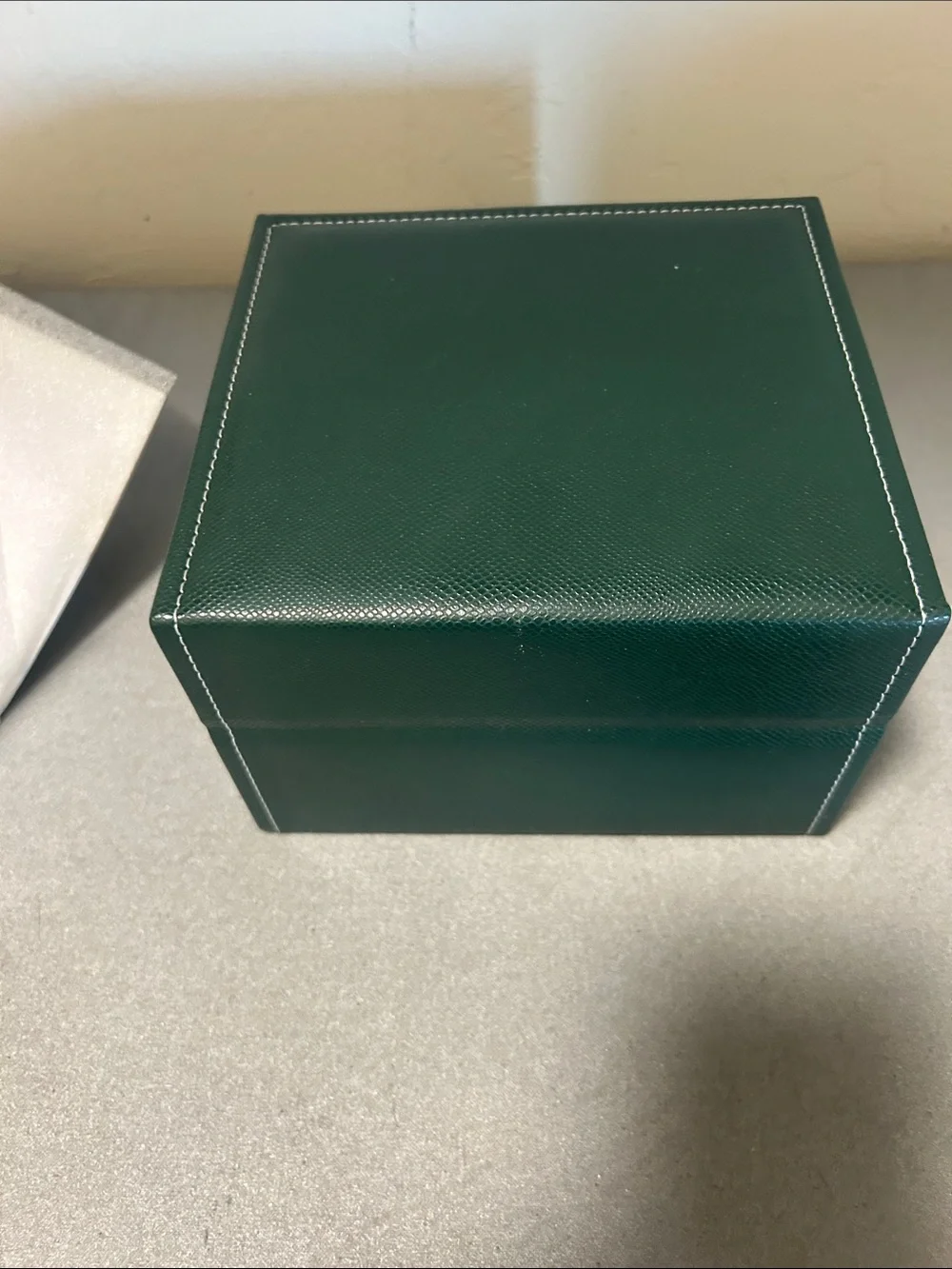 N/A green leather